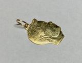 14 Karat Yellow Gold Large Boy Head Charm