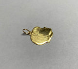 14 Karat Yellow Gold Large Girl Head Charm