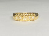 Vintage NOS 1960's 14 Karat Yellow Gold and 1/10ct Genuine Diamond Ladies Wedding Band