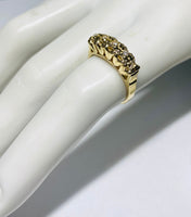 Vintage NOS 1960's 14 Karat Yellow Gold and 1/10ct Genuine Diamond Ladies Wedding Band