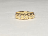 Vintage NOS 1960's 14 Karat Yellow Gold and 1/10ct Genuine Diamond Ladies Wedding Band