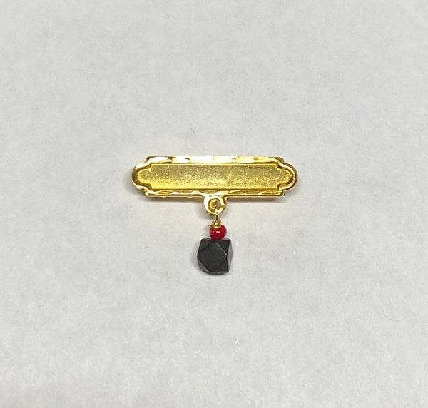 14Kt Plain or Engravable Baby Pin with Genuine Azabache