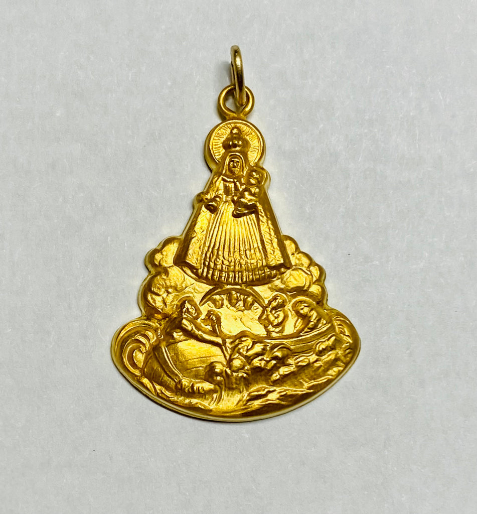 14 Karat Yellow Gold Our Lady of Charity "Caridad del Cobre" Semi-Soli ...