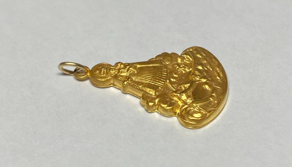 14 Karat Yellow Gold Our Lady of Charity "Caridad del Cobre" Semi-Soli ...