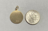 14 Karat Yellow Gold Our Lady of Mt. Carmel "Virgen del Carmen" 15.7mm Medal