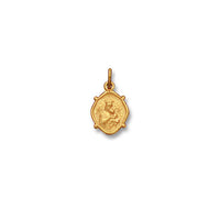 14 Karat Yellow Gold Our Lady of Perpetual Help "Perpetuo Socorro" 0.40" x 0.32" Dainty Medal