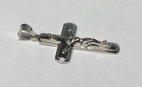 Sterling Silver Rhodium Crucifix Pendant