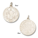 Saint Benedict "San Benito" Round Medal in Sterling Silver