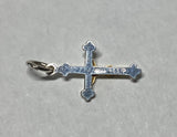 Sterling Silver and 14 Karat Yellow Gold Small Crucifix Pendant (Available with or without Chain)