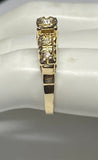 Vintage NOS 1960's 14 Karat Yellow Gold and Genuine Diamond Ladies Wedding Ring