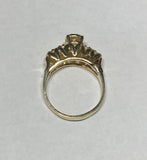 Vintage NOS 1960's 14 Karat Yellow Gold and Genuine Diamond Ladies Wedding Ring