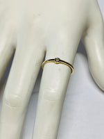 10 Karat Yellow Gold Genuine .03 Carat Diamond Petite Solitaire Ring