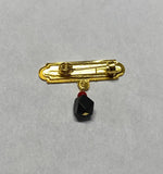 14Kt Plain or Engravable Baby Pin with Genuine Azabache