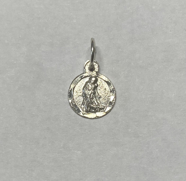 Sterling Silver 8mm St. Lazarus "San Lazaro" Baby Medal