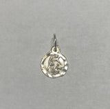 Sterling Silver 8mm Guardian Angel "Angel de la Guarda" Baby Medal