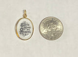 Vintage NOS 10K Enameled Holy Infant of Atocha "Niño de Atocha" 17 x 13mm Oval Medal