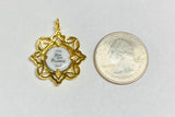 18K Gold-plated Sterling Silver Enameled Miraculous Virgin Mary "Milagrosa" Filigree Medal