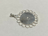 Sterling Silver and 14 Karat Yellow Gold Ecce Homo "Gran Poder de Jesus" Filigree Scalloped Medal