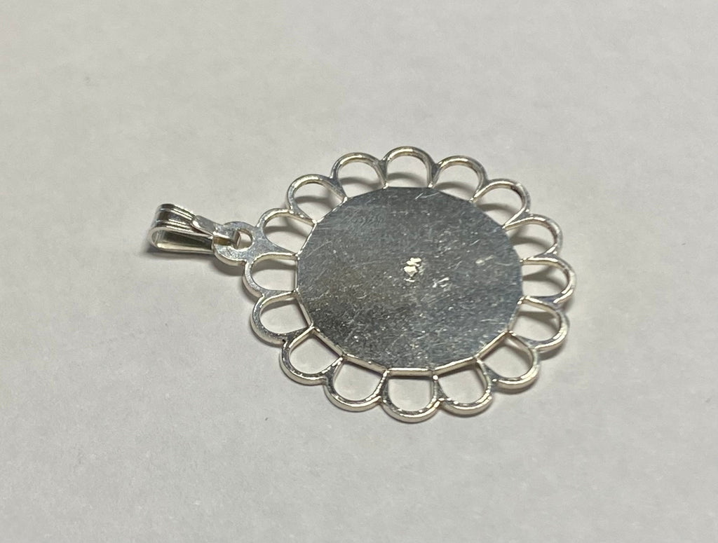 Sterling Silver and 14 Karat Yellow Gold Our Lady of Guadalupe Filigre ...