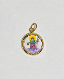 Vintage NOS 10K Yellow Gold Enameled Holy Infant of Atocha "Niño de Atocha" 12.8mm Medal