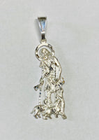 Sterling Silver Saint Lazarus "San Lazaro" Pendant