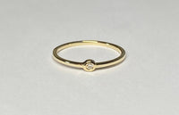 10 Karat Yellow Gold Genuine .03 Carat Diamond Petite Solitaire Ring