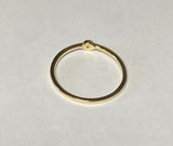 10 Karat Yellow Gold Genuine .03 Carat Diamond Petite Solitaire Ring