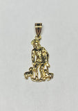 14 Karat Yellow Gold Saint Lazarus "San Lazaro" Polished Pendant (1.14")