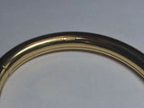 Vintage NOS Andreas Daub German Made Gold Filled Engraved 8mm Tubular Bangle