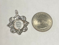 Sterling Silver Enameled Our Lady of Perpetual Help "Perpetuo Socorro" Filigree Medal