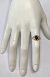 10K Yellow Gold Oval 8mm x 6mm Genuine Black Onyx Dainty Filigree Ring