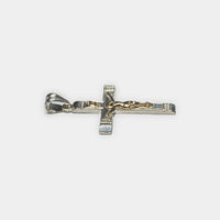 Sterling Silver & 14 Kt. Yellow Gold Crucifix INRI Pendant