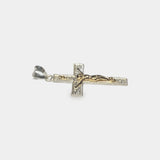 Sterling Silver & 14 Kt. Yellow Gold Crucifix INRI Pendant