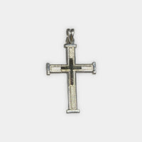 Sterling Silver & 14 Kt. Yellow Gold Cross Pendant