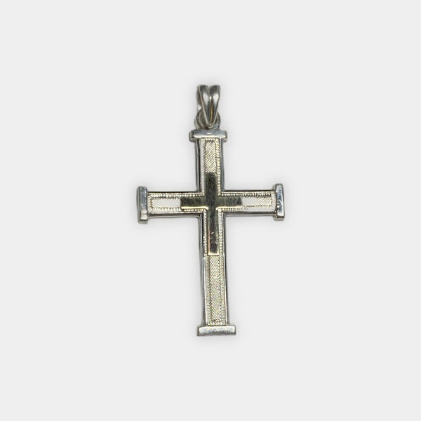 Sterling Silver & 14 Kt. Yellow Gold Cross Pendant