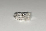 Sterling Silver Genuine 0.12 ctw Diamond Man's Nugget Ring