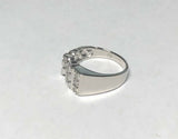 Sterling Silver Genuine 0.12 ctw Diamond Man's Nugget Ring