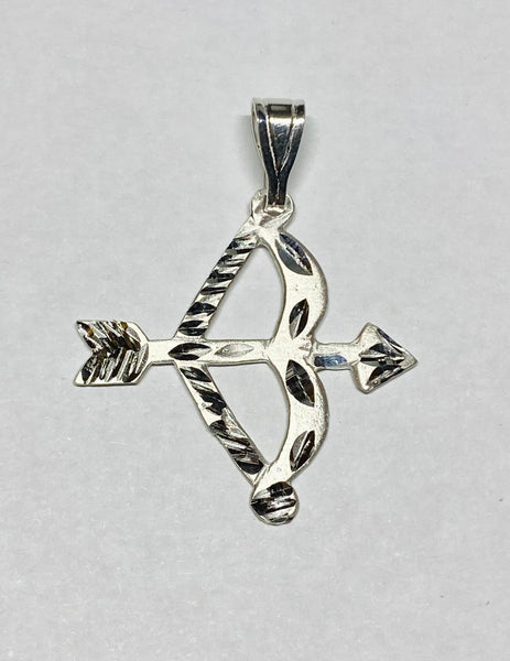 Sterling Silver Bow and Arrow "Ochosi" Pendant