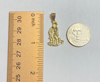 14 Karat Yellow Gold Saint Lazarus "San Lazaro" Polished Pendant (1.14")