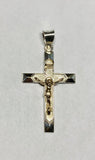 Sterling Silver & 14 Kt. Yellow Gold Crucifix INRI Pendant