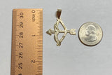 14K Yellow Gold Bow and Arrow "Ochosi" (Yoruba Ifa Palo Santeria) Pendant