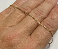 14 Karat Yellow Gold 1.4mm Curb Link 10" Anklet