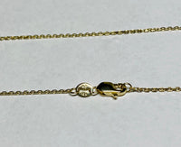 14K Solid Yellow Gold 1mm Cable Link Chain - Dainty - Perfect Pendant Chain