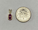 14 Karat Yellow Gold Genuine 7 x 5mm Oval Ruby Pendant (Available with or without chain)