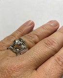 Rhodium-Plated Sterling Silver 925 Tiger Men's "El Tigre" Ring ((Available in Sizes 9-12)