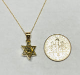 14 Karat Yellow Gold Genuine Freshwater Pearl Star of David Pendant (Available with or without Chain)