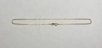 14 Karat Yellow Gold 1.4mm Curb Link 10" Anklet