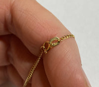 14 Karat Yellow Gold 1.4mm Curb Link 10" Anklet