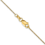 14K Solid Yellow Gold 1mm Cable Link Chain - Dainty - Perfect Pendant Chain