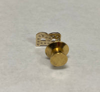 Vintage B Initial Genuine Diamond Tie tac in 14 Karat Yellow Gold